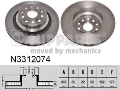 NIPPARTS N3312074 Тормозной диск для LEXUS (Лексус) NIPPARTS N3312074 Тормозной диск для LEXUS (Лексус)