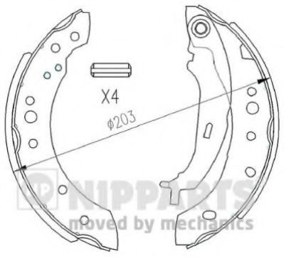 NIPPARTS N3505043 Тормозные колодоки для MITSUBISHI COLT VI (Митсубиши/митсубиси Кольт 6) NIPPARTS N3505043 Тормозные колодоки для MITSUBISHI COLT VI (Митсубиши/митсубиси Кольт 6)