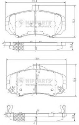 NIPPARTS N3600544 Тормозные колодки для HYUNDAI SONATA VII (Хендай Соната 6и) NIPPARTS N3600544 Тормозные колодки для HYUNDAI SONATA VII (Хендай Соната 6и)