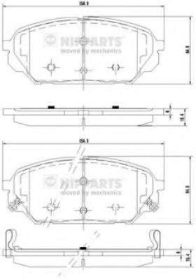 NIPPARTS N3600551 Тормозные колодки для HYUNDAI IX55 (Хендай Их55) NIPPARTS N3600551 Тормозные колодки для HYUNDAI IX55 (Хендай Их55)