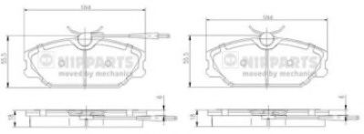 NIPPARTS N3600917 Тормозные колодки для RENAULT SAFRANE (Рено Сафранэ) NIPPARTS N3600917 Тормозные колодки для RENAULT SAFRANE (Рено Сафранэ)