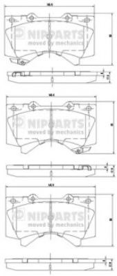 NIPPARTS N3602136 Тормозные колодки для TOYOTA (FAW) LAND CRUISER 200 (Тойота/тоета (фав) Ленд крузер 200) NIPPARTS N3602136 Тормозные колодки для TOYOTA (FAW) LAND CRUISER 200 (Тойота/тоета (фав) Ленд крузер 200)