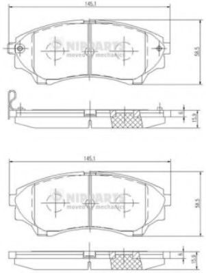 NIPPARTS N3603069 Тормозные колодки для MAZDA PROCEED/DRIFTER (Мазда Просид/дрифтэр) NIPPARTS N3603069 Тормозные колодки для MAZDA PROCEED/DRIFTER (Мазда Просид/дрифтэр)