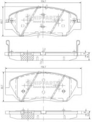 NIPPARTS N3605051 Тормозные колодки для SSANGYONG KORANDO SPORTS II (Сан-янг/санянг Корандо спорц 2) NIPPARTS N3605051 Тормозные колодки для SSANGYONG KORANDO SPORTS II (Сан-янг/санянг Корандо спорц 2)