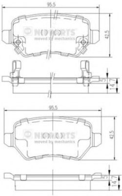 NIPPARTS N3610310 Тормозные колодки для OPEL VITA C (Опель Vита c) NIPPARTS N3610310 Тормозные колодки для OPEL VITA C (Опель Vита c)