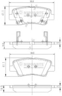 NIPPARTS N3610311 Тормозные колодки для HYUNDAI SONATA VII (Хендай Соната 6и) NIPPARTS N3610311 Тормозные колодки для HYUNDAI SONATA VII (Хендай Соната 6и)