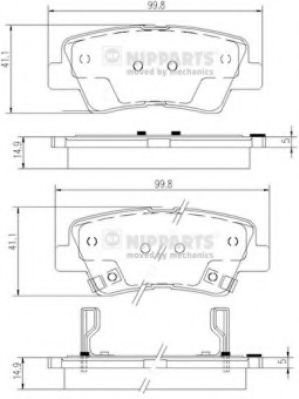 NIPPARTS N3610519 Тормозные колодки для SSANGYONG KORANDO SPORTS II (Сан-янг/санянг Корандо спорц 2) NIPPARTS N3610519 Тормозные колодки для SSANGYONG KORANDO SPORTS II (Сан-янг/санянг Корандо спорц 2)
