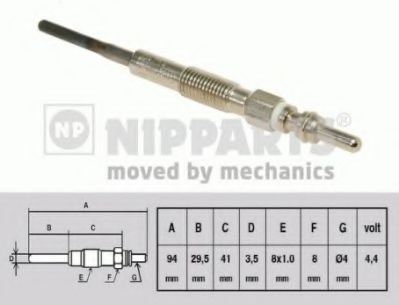 NIPPARTS N5710900 Свеча накаливания для CHEVROLET CAPTIVA (Шевроле Каптива) NIPPARTS N5710900 Свеча накаливания для CHEVROLET CAPTIVA (Шевроле Каптива)