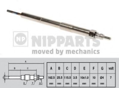 NIPPARTS N5711033 Свеча накаливания для INFINITI FX (Инфинити Инфинити фх) NIPPARTS N5711033 Свеча накаливания для INFINITI FX (Инфинити Инфинити фх)