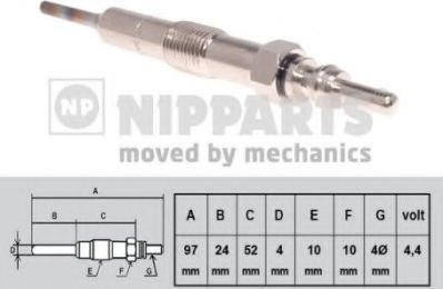 NIPPARTS N5711035 Свеча накаливания для NISSAN CUBE (Ниссан Cубэ) NIPPARTS N5711035 Свеча накаливания для NISSAN CUBE (Ниссан Cубэ)
