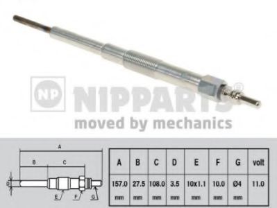 NIPPARTS N5717000 Свеча накаливания для SUBARU FORESTER (Субару Форестер) NIPPARTS N5717000 Свеча накаливания для SUBARU FORESTER (Субару Форестер)
