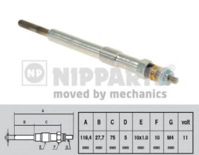 NIPPARTS N5718004 Свеча накаливания для PEUGEOT 407 (Пежо 407) NIPPARTS N5718004 Свеча накаливания для PEUGEOT 407 (Пежо 407)