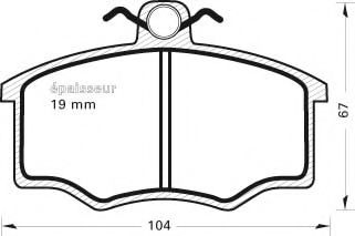 MGA 175 Тормозные колодки для AUDI 100 (Ауди 100) MGA 175 Тормозные колодки для AUDI 100 (Ауди 100)