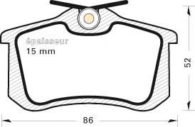 MGA 223 Тормозные колодки для RENAULT SCNIC I (Рено Сценик и) MGA 223 Тормозные колодки для RENAULT SCNIC I (Рено Сценик и)