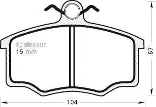 MGA 229 Тормозные колодки для AUDI 80 (Ауди 80) MGA 229 Тормозные колодки для AUDI 80 (Ауди 80)