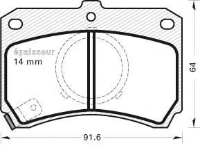 MGA 232 Тормозные колодки для MAZDA 323 III (Мазда 323 3) MGA 232 Тормозные колодки для MAZDA 323 III (Мазда 323 3)