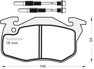 MGA 290 Тормозные колодки для PEUGEOT 106 II (Пежо 106 2)