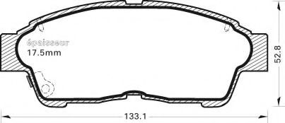 MGA 375 Тормозные колодки для TOYOTA CARINA E (Тойота/тоета Карина е) MGA 375 Тормозные колодки для TOYOTA CARINA E (Тойота/тоета Карина е)