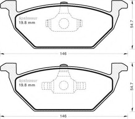 MGA 424 Тормозные колодки для VOLKSWAGEN (Фольксваген) MGA 424 Тормозные колодки для VOLKSWAGEN (Фольксваген)