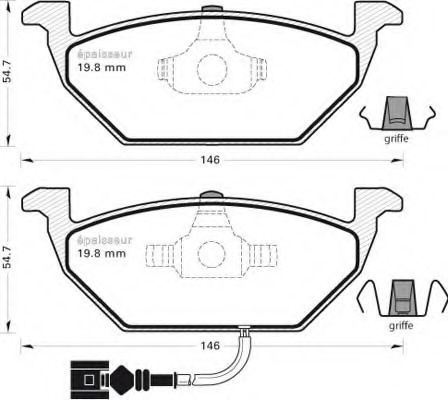 MGA 487 Тормозные колодки для VOLKSWAGEN BORA / JETTA V (1K5), GOLF V Variant (1K5), JETTA V (1K5), VENTO V (1K5) 1.4 TSI MGA 487 Тормозные колодки для VOLKSWAGEN BORA / JETTA V (1K5), GOLF V Variant (1K5), JETTA V (1K5), VENTO V (1K5) 1.4 TSI