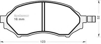 MGA 541 Тормозные колодки для MAZDA 323 F/P VI (Мазда 323 ф/п vи) MGA 541 Тормозные колодки для MAZDA 323 F/P VI (Мазда 323 ф/п vи)