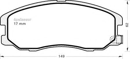 MGA 885 Тормозные колодки для CHEVROLET CAPTIVA (Шевроле Каптива) MGA 885 Тормозные колодки для CHEVROLET CAPTIVA (Шевроле Каптива)
