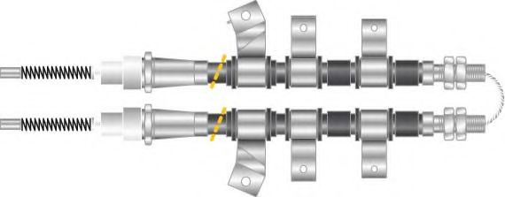 MGA KC4452 Трос, стояночная тормозная система для DAEWOO MATIZ (Дэу Матиз) MGA KC4452 Трос, стояночная тормозная система для DAEWOO MATIZ (Дэу Матиз)
