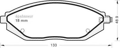 MGA 1069 Тормозные колодки для CHEVROLET BEAT (Шевроле Бэат) MGA 1069 Тормозные колодки для CHEVROLET BEAT (Шевроле Бэат)
