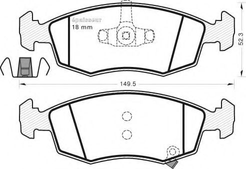 MGA 1070 Тормозные колодки для CHRYSLER YPSILON (Крайслер Ъпсилон) MGA 1070 Тормозные колодки для CHRYSLER YPSILON (Крайслер Ъпсилон)