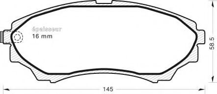 MGA 1006 Тормозные колодки для MAZDA PROCEED/DRIFTER (Мазда Просид/дрифтэр) MGA 1006 Тормозные колодки для MAZDA PROCEED/DRIFTER (Мазда Просид/дрифтэр)
