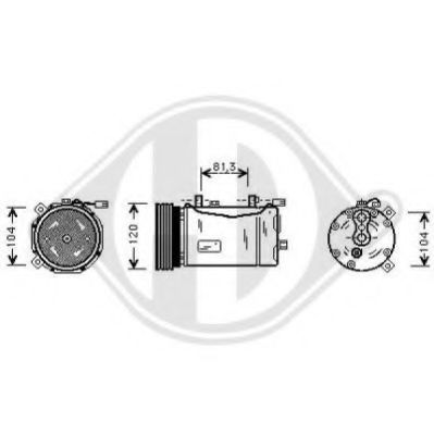 DIEDERICHS 7221200 Компрессор, кондиционер для SEAT TOLEDO (Сеат Толэдо) DIEDERICHS 7221200 Компрессор, кондиционер для SEAT TOLEDO (Сеат Толэдо)
