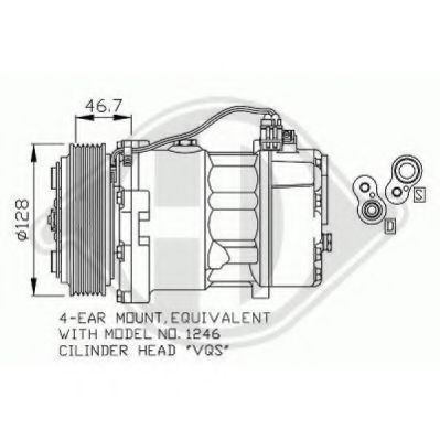 DIEDERICHS 7227000 Компрессор, кондиционер для VOLKSWAGEN T4 MULTIVAN (Фольксваген Т4 мултиvан) DIEDERICHS 7227000 Компрессор, кондиционер для VOLKSWAGEN T4 MULTIVAN (Фольксваген Т4 мултиvан)