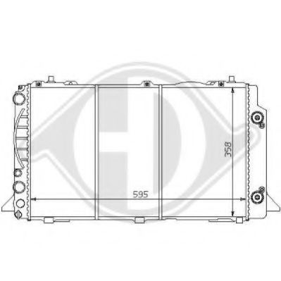 DIEDERICHS 8101129 Радиатор, охлаждение двигателя для AUDI 90 (Ауди 90) DIEDERICHS 8101129 Радиатор, охлаждение двигателя для AUDI 90 (Ауди 90)