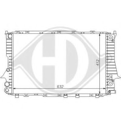 DIEDERICHS 8101136 Радиатор, охлаждение двигателя для AUDI A6 (Ауди А6)
