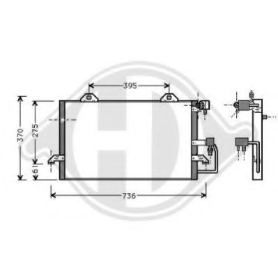DIEDERICHS 8101500 Конденсатор, кондиционер для AUDI 90 (Ауди 90) DIEDERICHS 8101500 Конденсатор, кондиционер для AUDI 90 (Ауди 90)