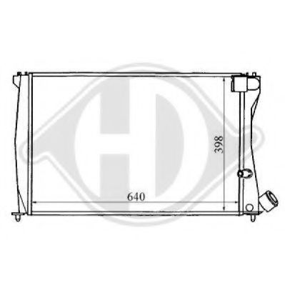 DIEDERICHS 8104106 Радиатор, охлаждение двигателя для PEUGEOT 605 (Пежо 605) DIEDERICHS 8104106 Радиатор, охлаждение двигателя для PEUGEOT 605 (Пежо 605)