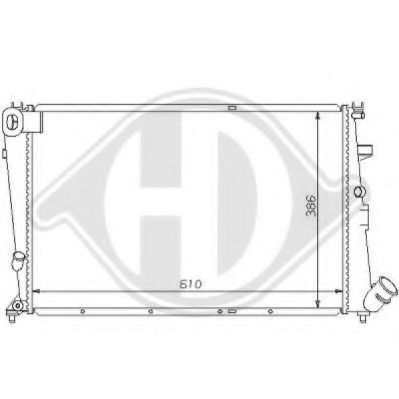 DIEDERICHS 8104153 Радиатор, охлаждение двигателя для CITROËN XANTIA (CитроËн Ксантиа) DIEDERICHS 8104153 Радиатор, охлаждение двигателя для CITROËN XANTIA (CитроËн Ксантиа)
