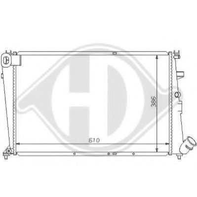 DIEDERICHS 8104163 Радиатор, охлаждение двигателя для CITROËN XANTIA (CитроËн Ксантиа) DIEDERICHS 8104163 Радиатор, охлаждение двигателя для CITROËN XANTIA (CитроËн Ксантиа)