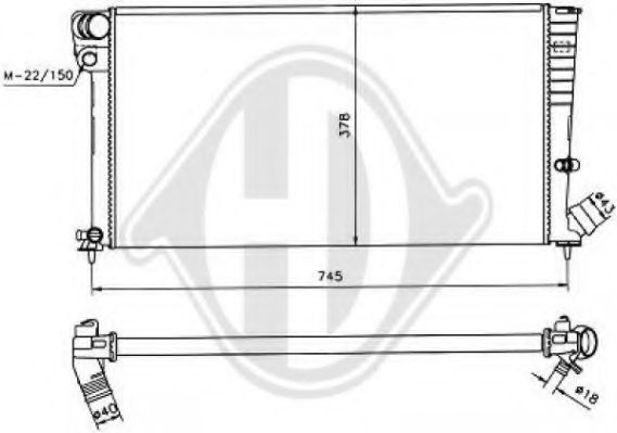 DIEDERICHS 8104182 Радиатор, охлаждение двигателя для PEUGEOT (Пежо) DIEDERICHS 8104182 Радиатор, охлаждение двигателя для PEUGEOT (Пежо)