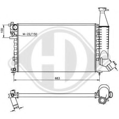 DIEDERICHS 8104186 Радиатор, охлаждение двигателя для PEUGEOT PARTNER SPACE (Пежо Партнер спэйс) DIEDERICHS 8104186 Радиатор, охлаждение двигателя для PEUGEOT PARTNER SPACE (Пежо Партнер спэйс)