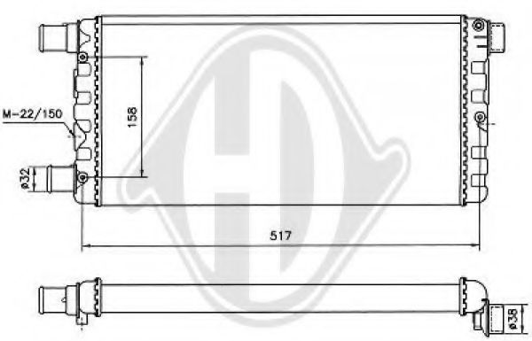 DIEDERICHS 8109186 Радиатор, охлаждение двигателя для FIAT SEICENTO / 600 (Фиат Сэиcэнто / 600) DIEDERICHS 8109186 Радиатор, охлаждение двигателя для FIAT SEICENTO / 600 (Фиат Сэиcэнто / 600)
