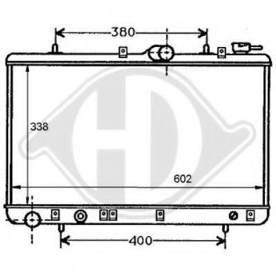 DIEDERICHS 8112101 Радиатор, охлаждение двигателя для HYUNDAI (Хендай)