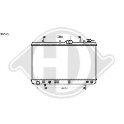 DIEDERICHS 8112114 Радиатор, охлаждение двигателя для HYUNDAI (Хендай)