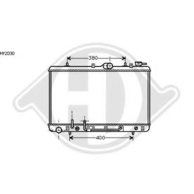DIEDERICHS 8112115 Радиатор, охлаждение двигателя для HYUNDAI (Хендай)