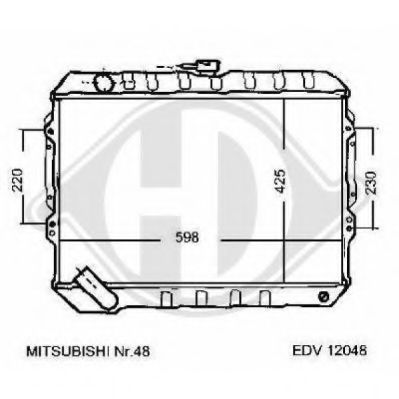 DIEDERICHS 8122138 Радиатор, охлаждение двигателя для MITSUBISHI MONTERO (Митсубиши/митсубиси Монтэро) DIEDERICHS 8122138 Радиатор, охлаждение двигателя для MITSUBISHI MONTERO (Митсубиши/митсубиси Монтэро)