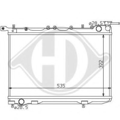 DIEDERICHS 8124140 Радиатор, охлаждение двигателя для NISSAN TSUBAME III (Ниссан Цубамэ 3)