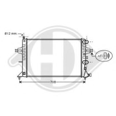 DIEDERICHS 8125217 Радиатор, охлаждение двигателя для OPEL ASTRA G (Опель Астра г)