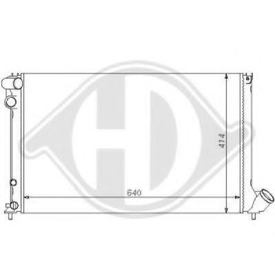 DIEDERICHS 8126130 Радиатор, охлаждение двигателя для PEUGEOT 406 (Пежо 406) DIEDERICHS 8126130 Радиатор, охлаждение двигателя для PEUGEOT 406 (Пежо 406)