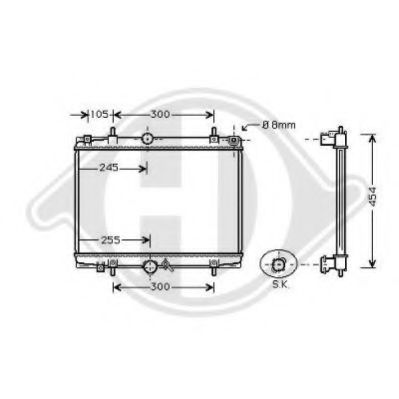 DIEDERICHS 8126169 Радиатор, охлаждение двигателя для PEUGEOT (Пежо) DIEDERICHS 8126169 Радиатор, охлаждение двигателя для PEUGEOT (Пежо)