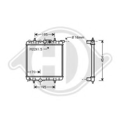 DIEDERICHS 8126171 Радиатор, охлаждение двигателя для PEUGEOT (Пежо) DIEDERICHS 8126171 Радиатор, охлаждение двигателя для PEUGEOT (Пежо)